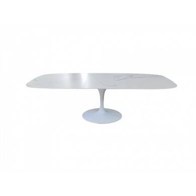 Table extensible TULIP en forme de tonneau en céramique de