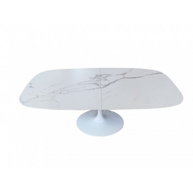 Table extensible TULIP en forme de tonneau en céramique de