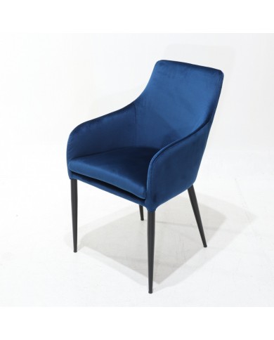 SINFONIA ARMRESTS chair in fabric, leather or velvet, various