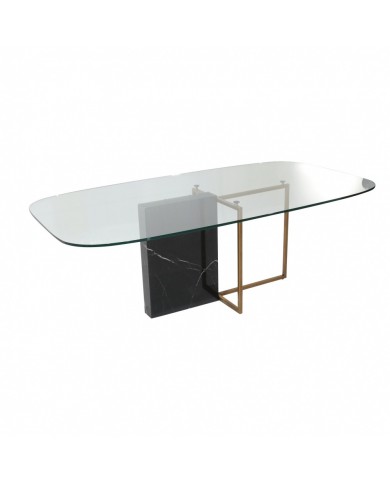MINERVA Tisch mit Glasfassplatte in verschiedenen Größen