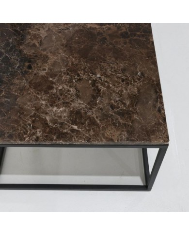 Table basse ZED avec plateau en marbre en différentes finitions