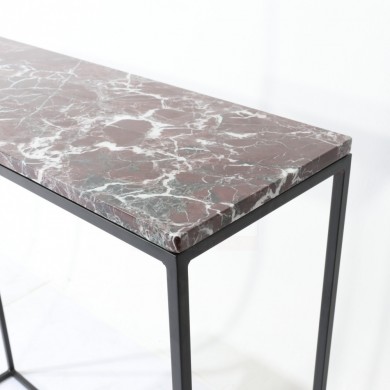 KELLY console with marble top in various finishes and sizes