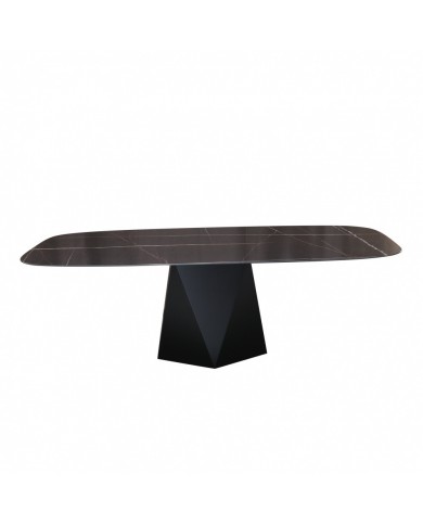 Table en forme de tonneau SIX SIDE en céramique de différentes
