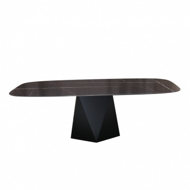 SIX SIDE tonnenförmiger Tisch aus Keramik in verschiedenen