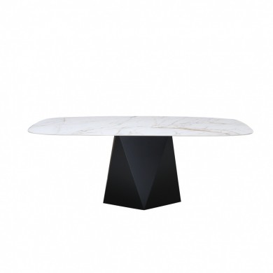 SIX SIDE barrel-shaped table in ceramic various sizes and