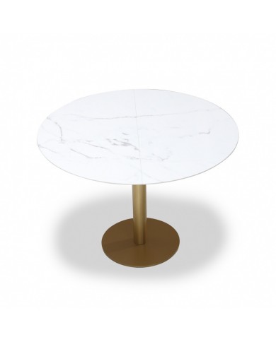 BARNEY extendable table with ceramic top in various finishes