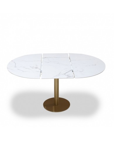 BARNEY extendable table with ceramic top in various finishes