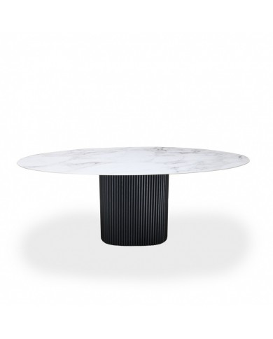 Tavolo TEAK piano ovale in ceramica varie misure e finiture
