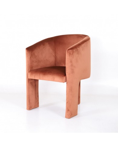 MARBEL armchair in fabric, leather or velvet various colours