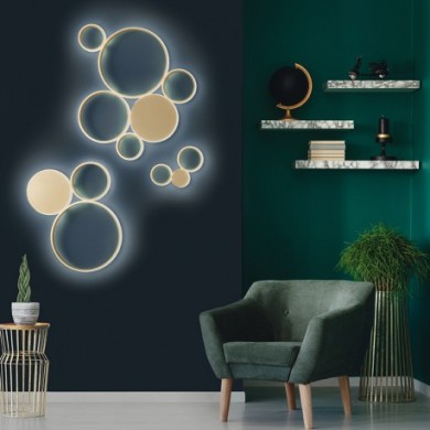 Gold or silver DOT ceiling light