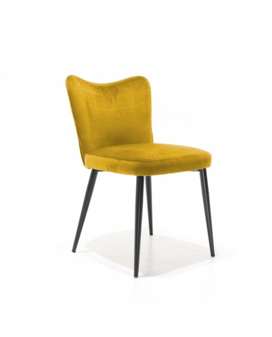 DUNES chair in fabric, leather or velvet various colours