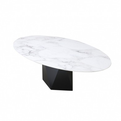 SIX SIDE ovaler Keramiktisch in verschiedenen Größen und