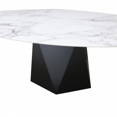 Table ovale en céramique SIX SIDE en différentes tailles et