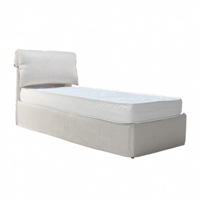 ELISIUM SINGLE bed in fabric, leather or velvet in various