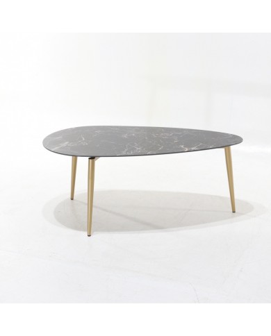 LIA coffee table in marble effect ceramic, various finishes