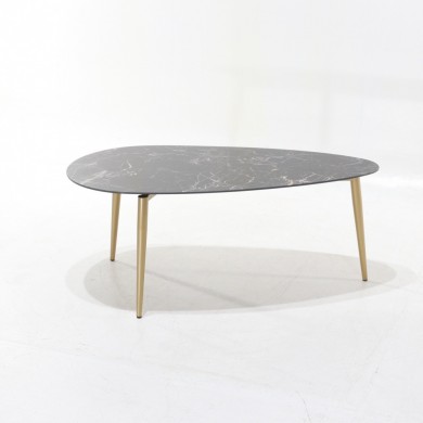 Table basse LIA en céramique effet marbre, différentes finitions