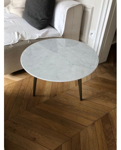 Set 2 tavolini BRIE in marmo di Carrara