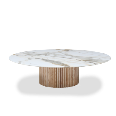 TEAK coffee table in marble various finishes and sizes