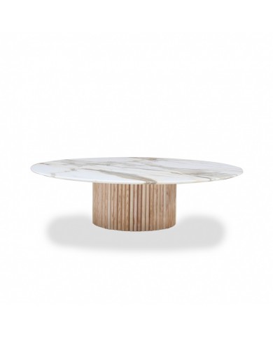 TEAK coffee table in marble various finishes and sizes