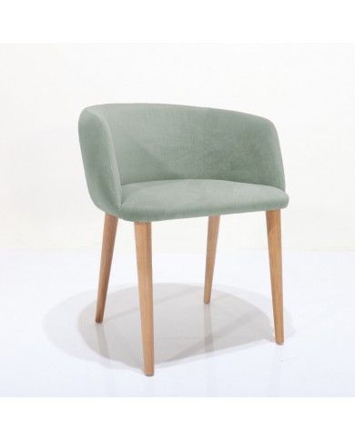 GIOIA armchair in fabric, velvet or leather in various colours