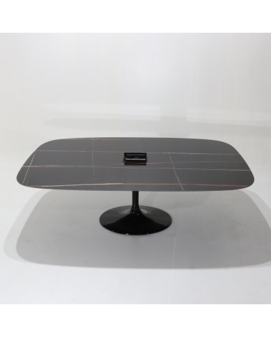 Table TULIP OFFICE avec plateau tonneau en céramique