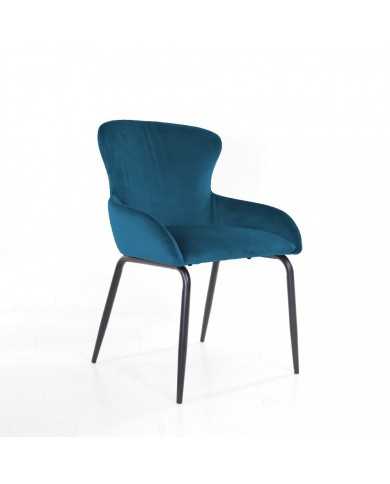 IRIS chair in fabric, leather or velvet various colours