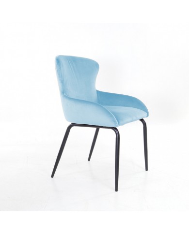 IRIS chair in fabric, leather or velvet various colours