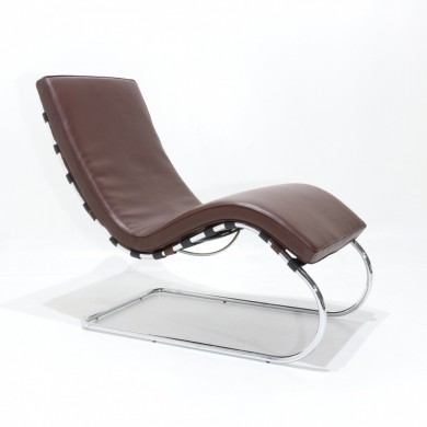 Chaise longue MR MIES 2 en cuir de différentes couleurs