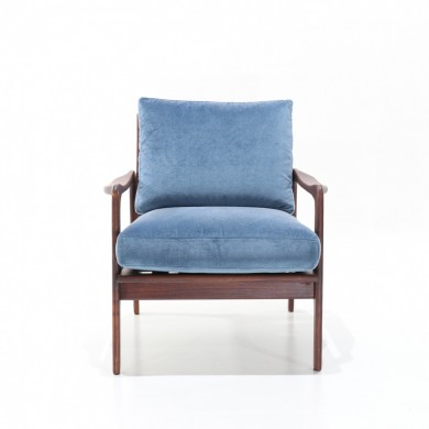 MEI armchair in fabric, leather or velvet various colours