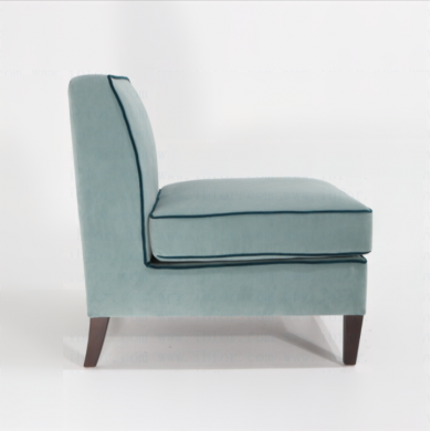 CORALINE armchair in fabric, leather or velvet in various