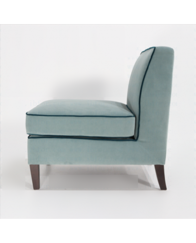 CORALINE armchair in fabric, leather or velvet in various