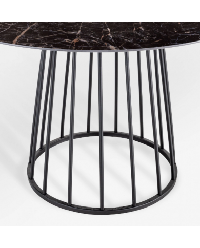 BASKET barrel-shaped table, ceramic top in various finishes and