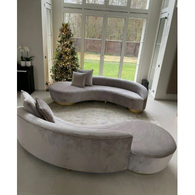 WAVE sofa in fabric or velvet various colours