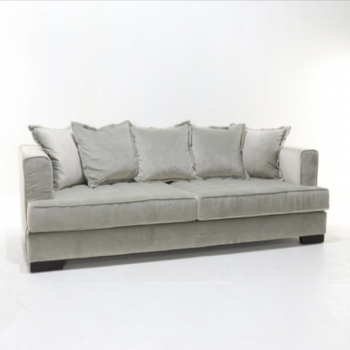 PILLOW 2-seater sofa in fabric, leather or velvet, various