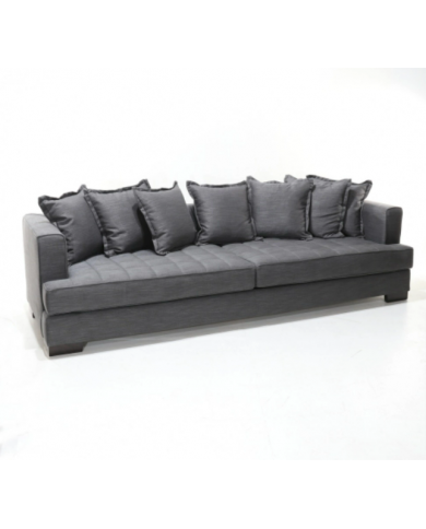 PILLOW 3-seater sofa in fabric, leather or velvet, various