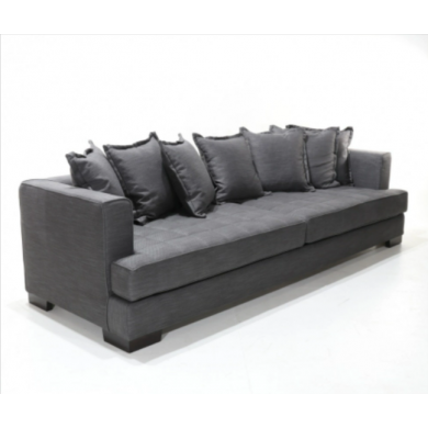 PILLOW 3-seater sofa in fabric, leather or velvet, various