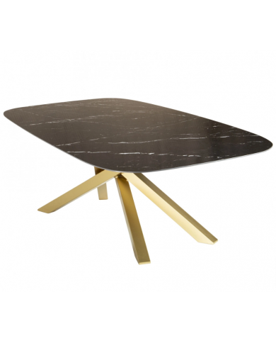 STAR-Tisch mit Tonnenplatte aus Keramik in verschiedenen Größen