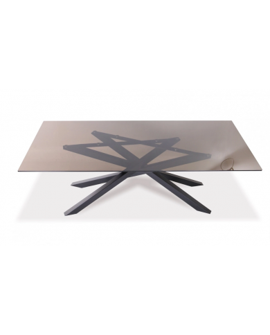 Table rectangulaire en verre STAR en différentes tailles et