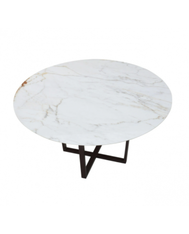 AVA round ceramic table in various sizes and finishes
