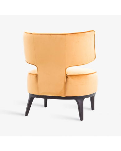 ORIETTA armchair in fabric, leather or velvet in various colours