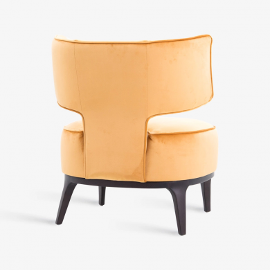 ORIETTA armchair in fabric, leather or velvet in various colours