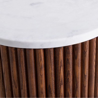 Tavolino FIFTY TEAK in marmo varie finiture