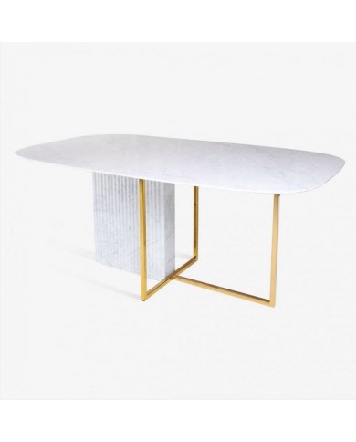 Table DEA en forme de tonneau avec plateau en marbre de