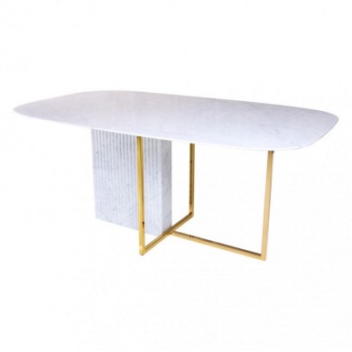 DEA barrel-shaped table with marble top in various sizes and