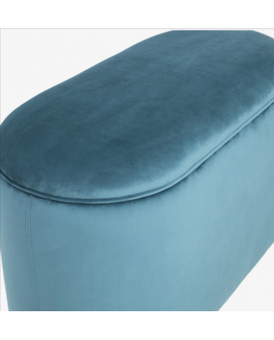 NOEL storage pouf in fabric, leather or velvet, various colours