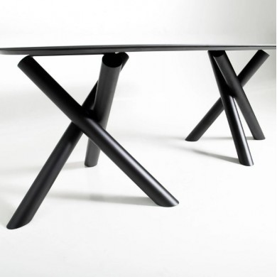 X-TABLE double base and ceramic top in various sizes and
