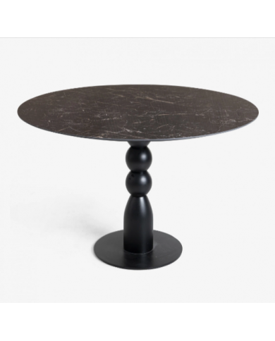 PROVENZA round ceramic table in various sizes and finishes