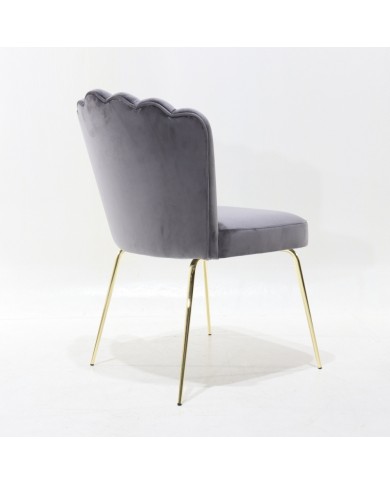 Sedia velluto imbottita Design Moderno alta qualità Made In Italy - Telaio  Metallo ORO velluto pregiato 5 colori - SURI