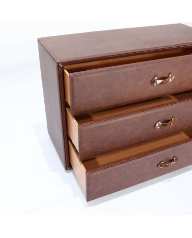 OLIMPIA chest of drawers in antique leather, various finishes
