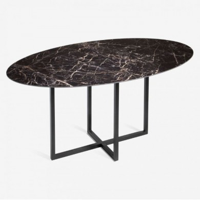 Table ovale extensible en céramique AVA en différentes tailles